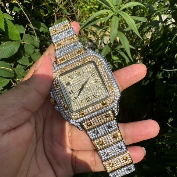 Two-tones icy Watch! Unisex style ⌚️ - Picture 1 of 3